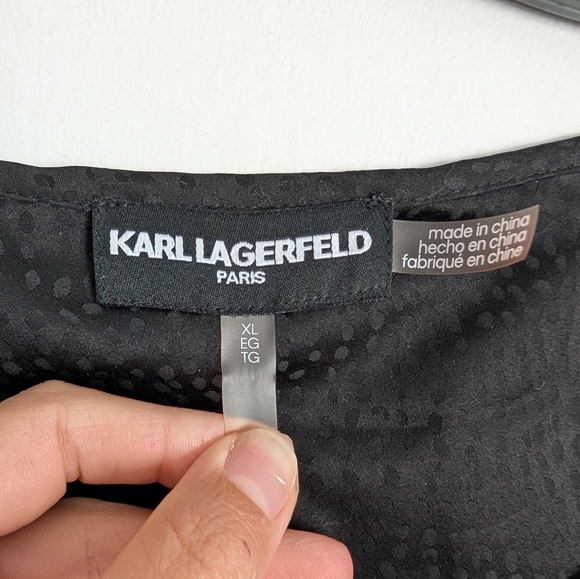 Karl Lagerfeld Black Top - Picture 3 of 5